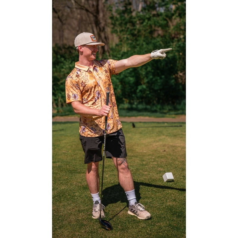 Shank it Golf Pirate Map Polo