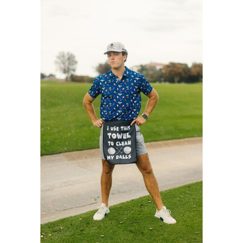 Shank it Golf Clean My Balls Golf Towel Funny Gag Gift