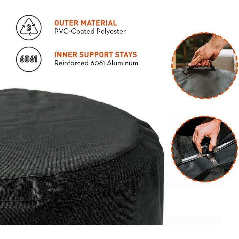 TRAPSKISolo Stove Shelter Protective Fire Pit Cover for Round Fire Pits Waterproof Cover Great Fire Pit Accessories for Camping and Outdoors