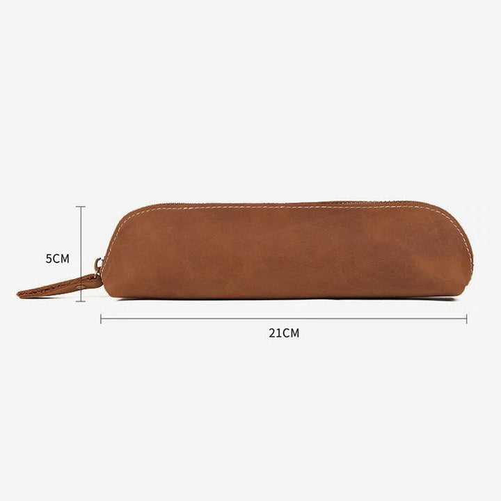 The Paavo Leather Pen Case | Leather Makeup Pouch