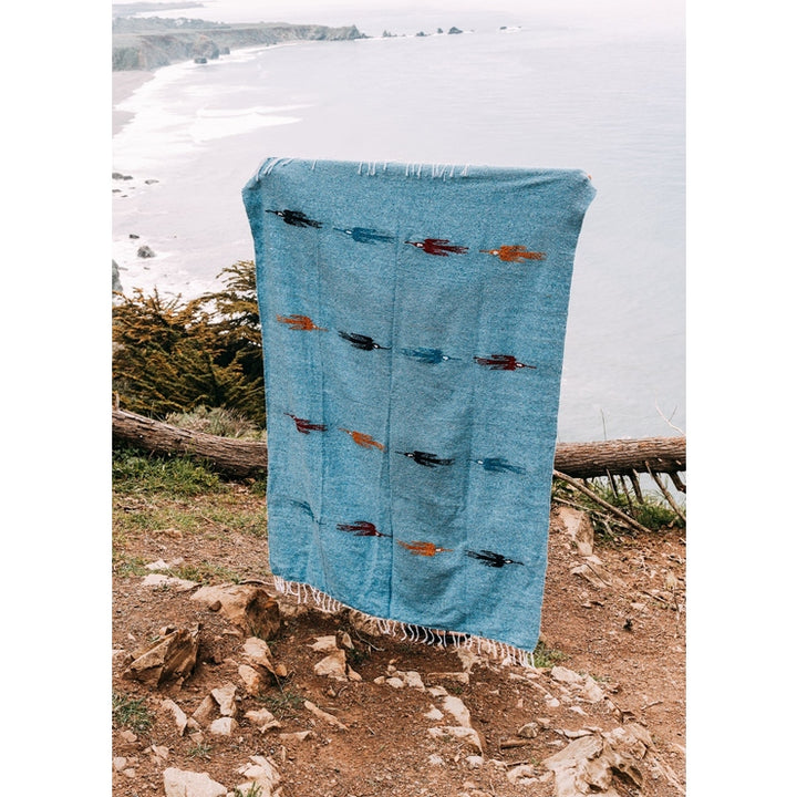 West Path Sky Blue Baja Thunderbird Blanket