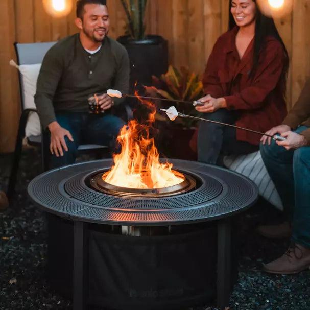 TRAPSKI Solo Stove Fire Pit Surround Tabletops | Elevation for Small & Large Wood Burning Fire Pits, Powder-Coated Steel/UV-Resistant Outdoor Fabric