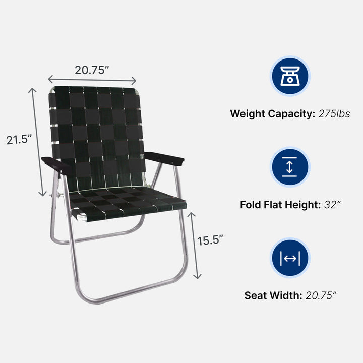 Lawn Chair USA Midnight Magnum Chair