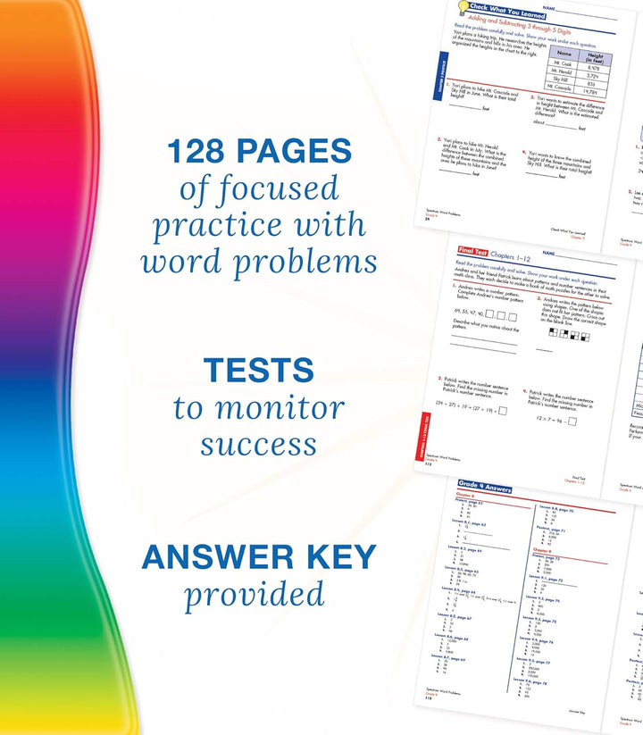 Spectrum Math Word Problems Grade 4 Workbook