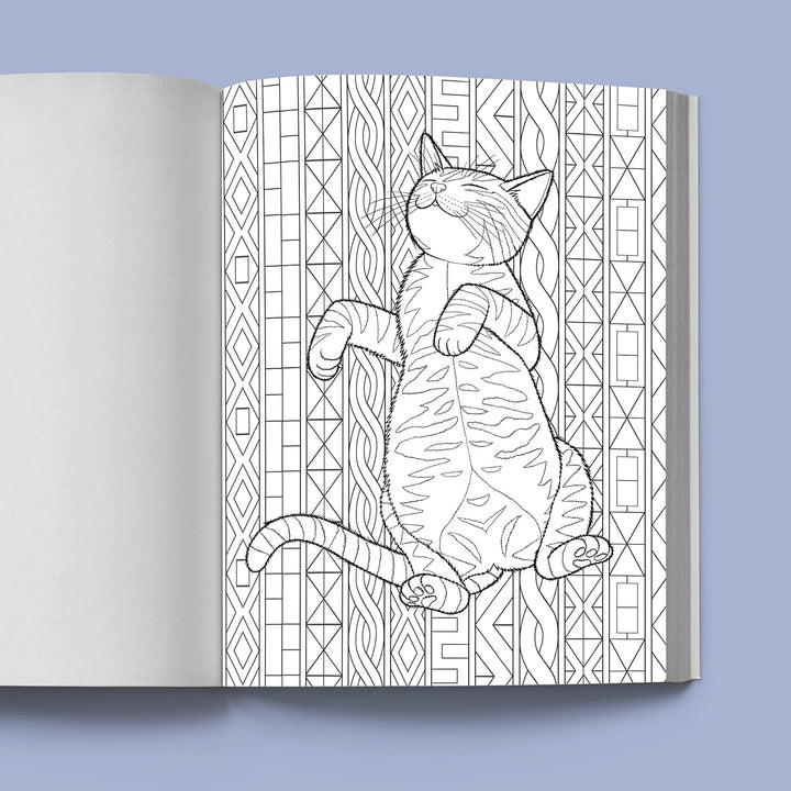 Stress Relief Cat Coloring Book: Calming and Adorable Designs for Adults Spiral Bound
