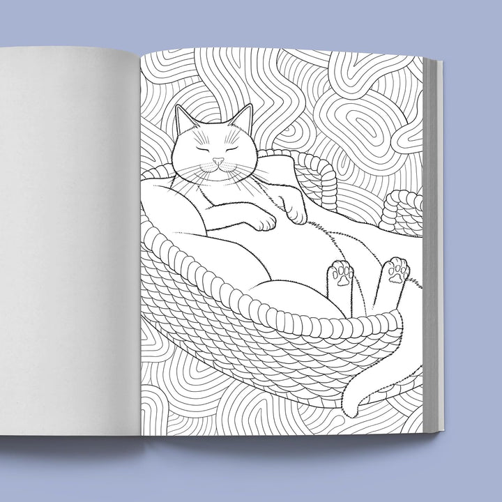 Stress Relief Cat Coloring Book: Calming and Adorable Designs for Adults Spiral Bound