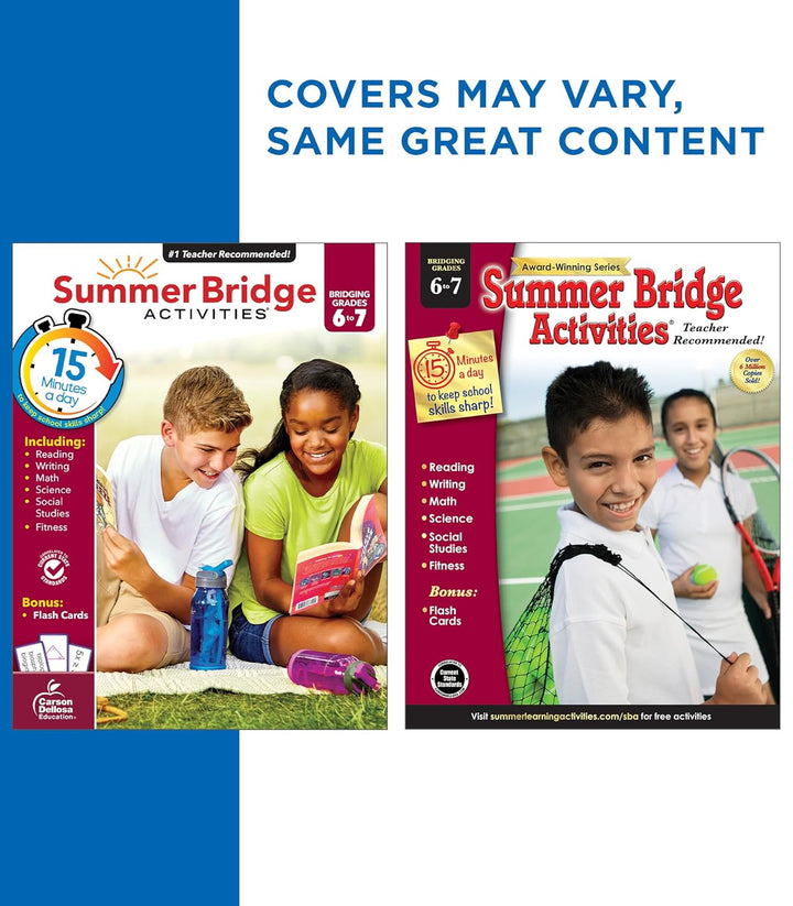 Summer Bridge Activities 6th to 7th Grade Workbooks