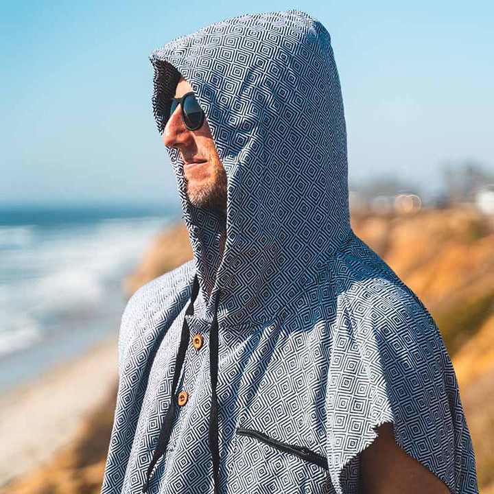 West Path Surf Poncho Changing Robe - Lightweight Turkish Towel