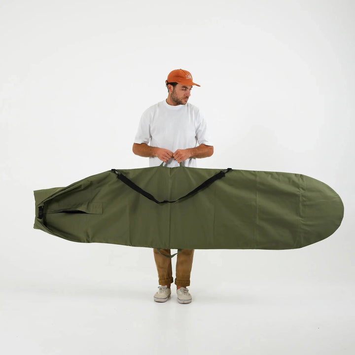 Olive Drab Canvas Surfboard Bag