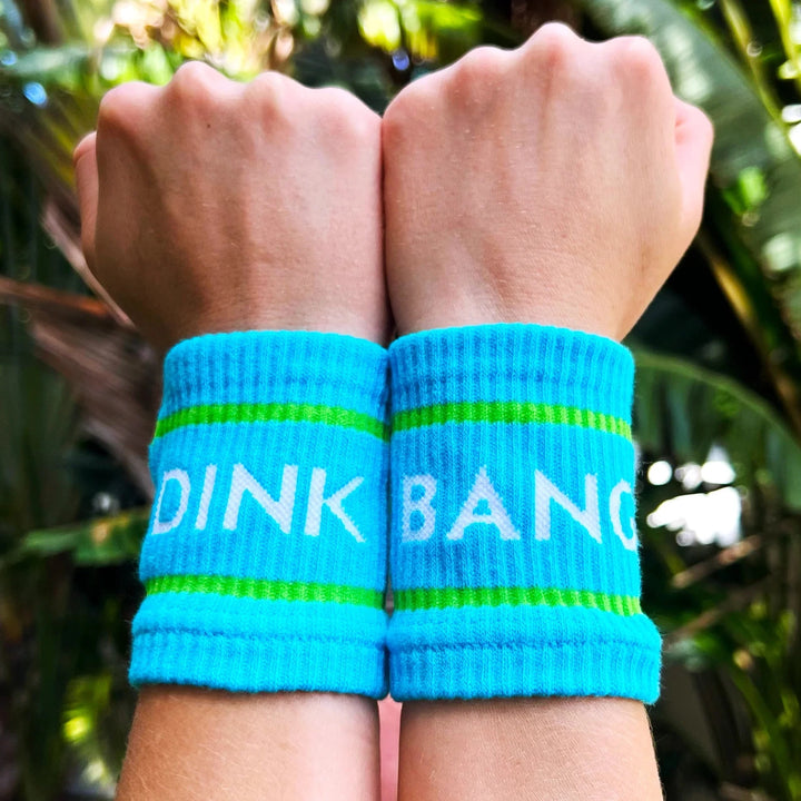 Swinton Pickleball Blue Dink & Bang Pickleball Wristbands