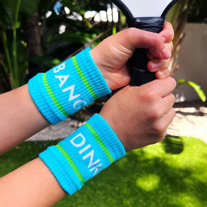 Swinton Pickleball Blue Dink & Bang Pickleball Wristbands