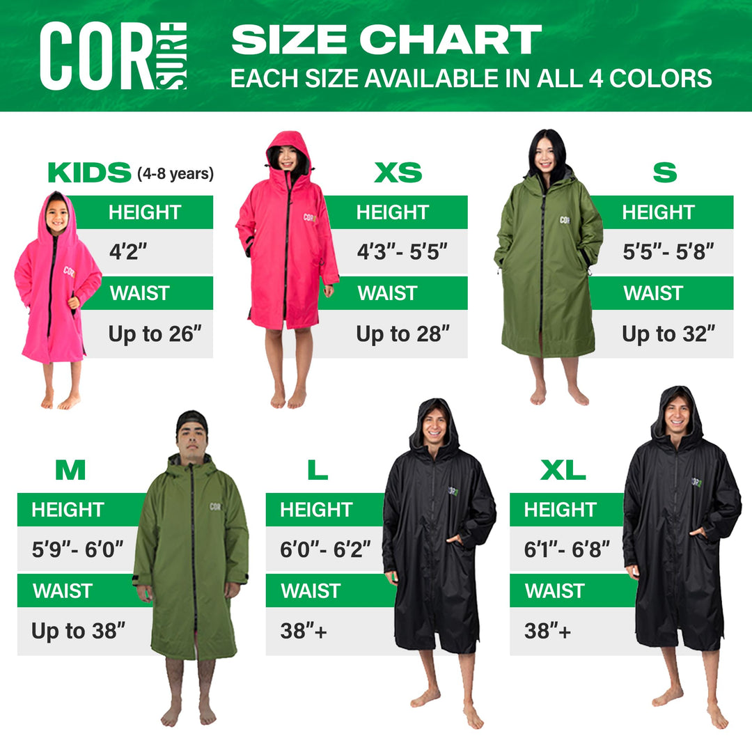 COR Surf Waterproof Swim Parka | XS-XL Black