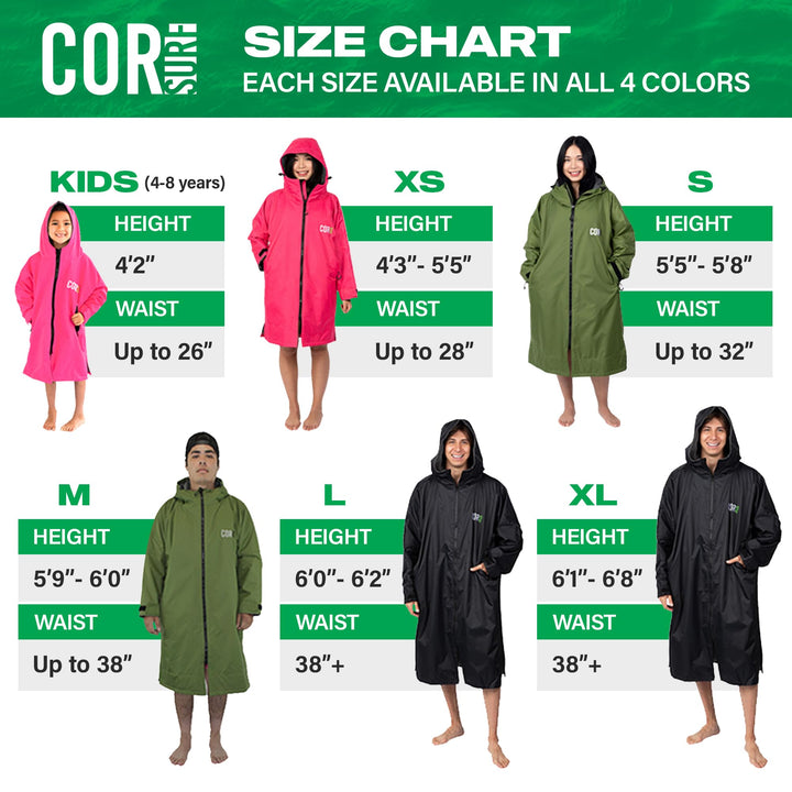 COR Surf Waterproof Swim Parka | XS-XL Black