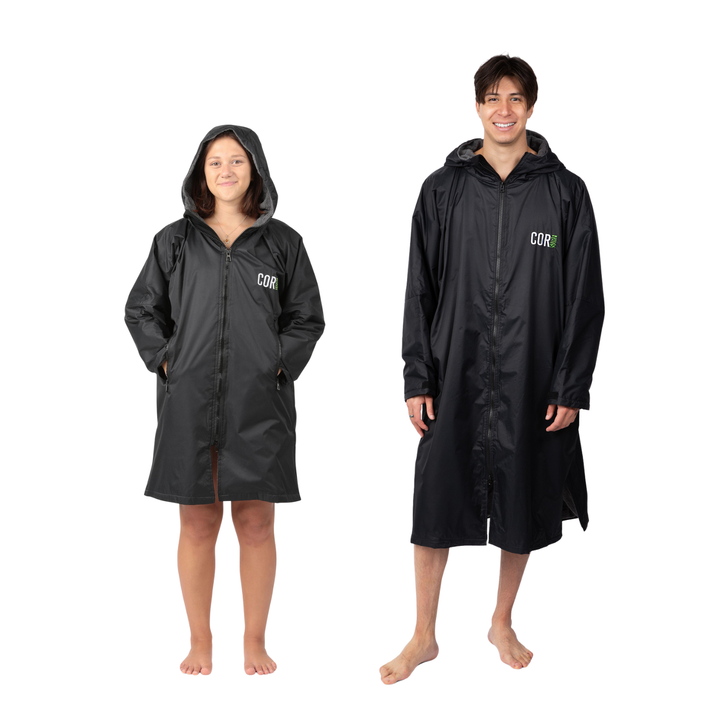 COR Surf Waterproof Swim Parka | XS-XL Black