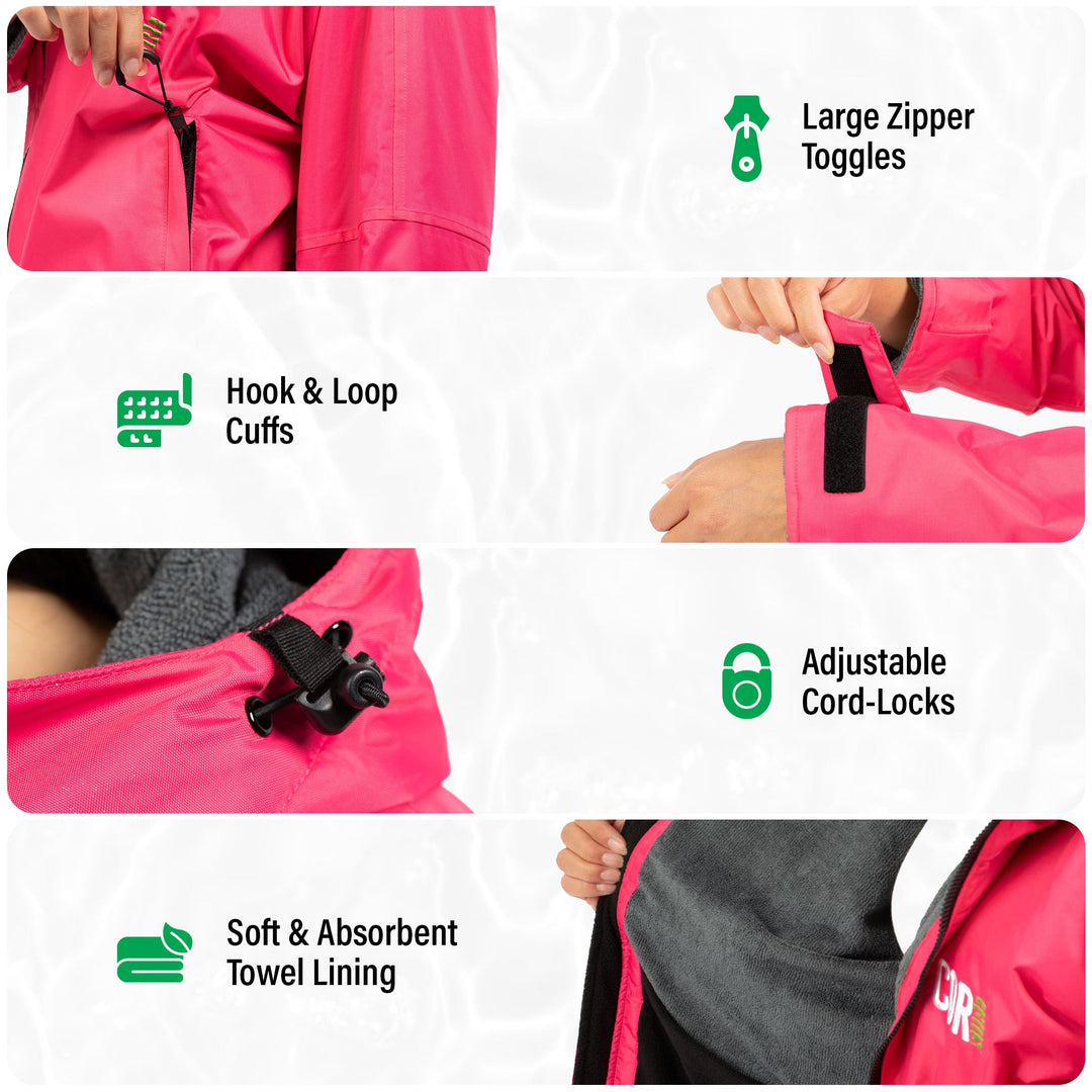 COR Surf Waterproof Swim Parka Red