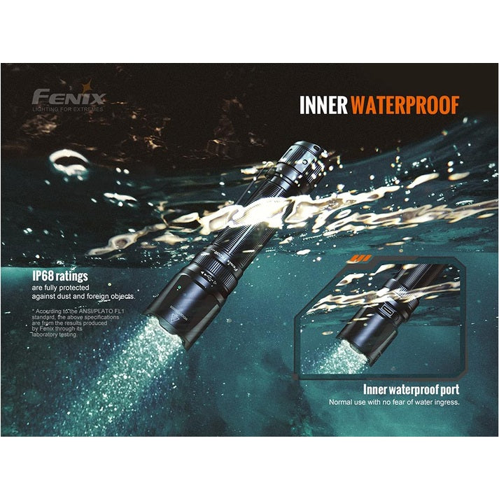 Fenix TK20R V2.0 Rechargeable Flashlight with FREE T5 Tactical Pen optional