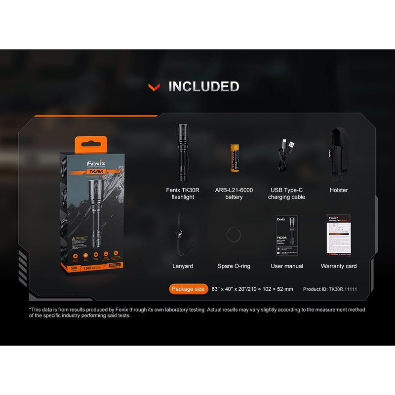 Fenix TK30R Tactical White Laser Rechargeable Flashlight