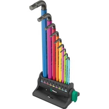 Wera 950/9 Hex-Plus Multicolor 3 L-Key Wrench Set - Metric