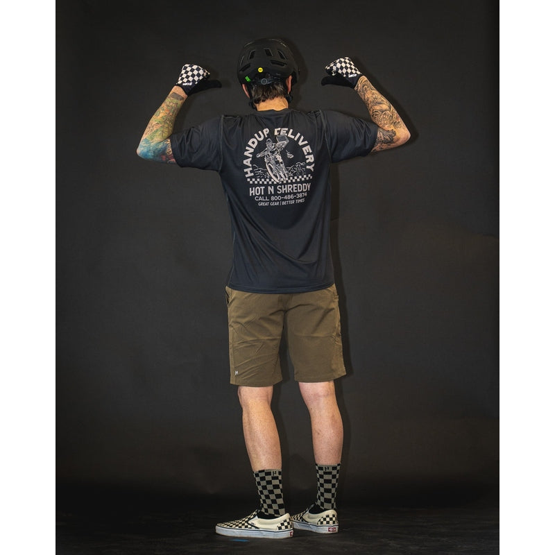 Handup Gloves - Checkered Black/Tan