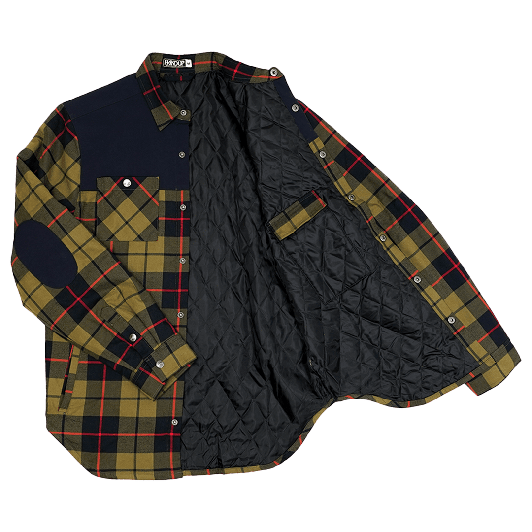 Handup Quilted Shacket - Olive Flannel