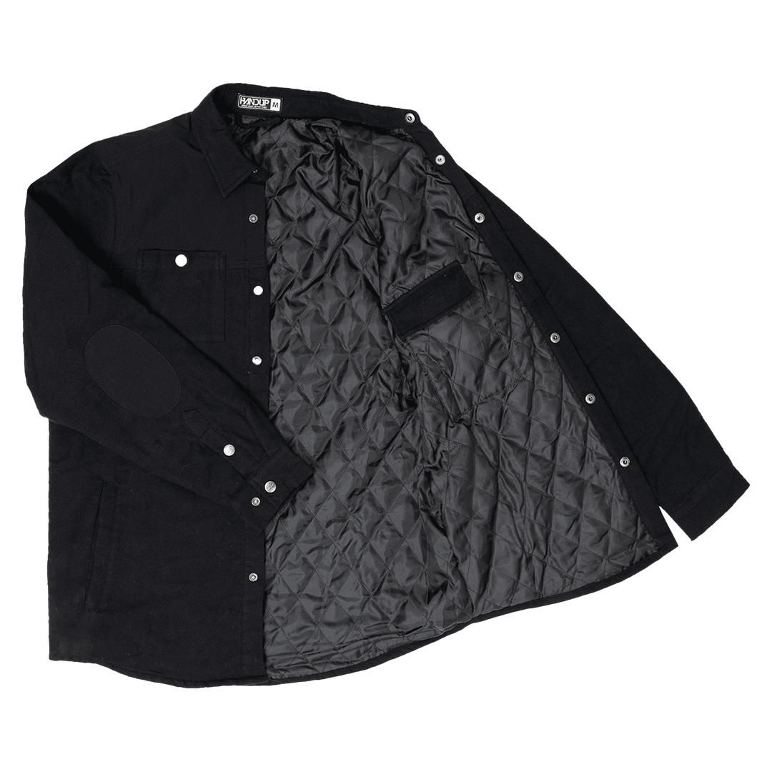 Handup Quilted Shacket - Black on Black