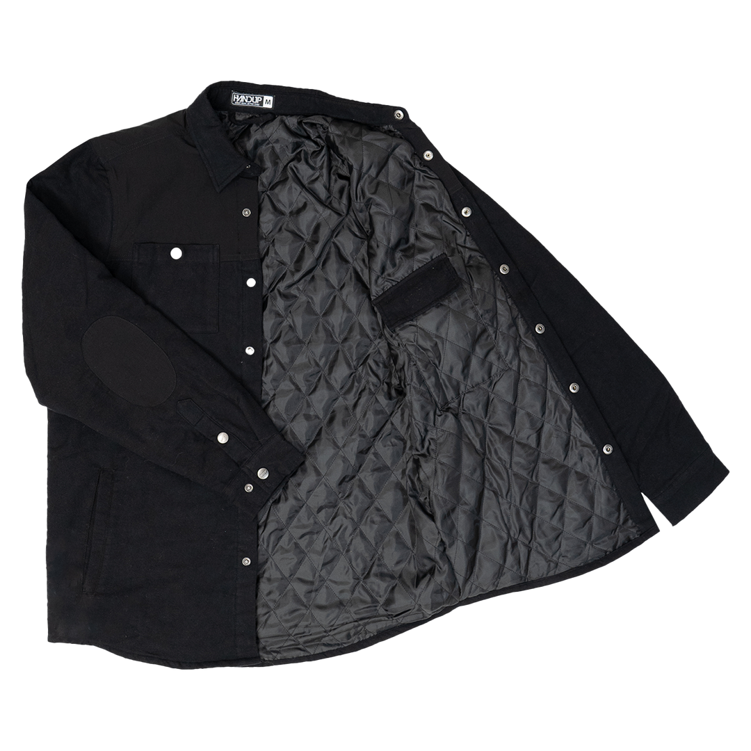 Handup Quilted Shacket - Black on Black
