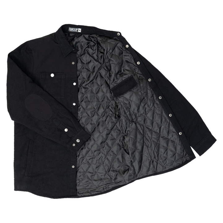 Handup Quilted Shacket - Black on Black