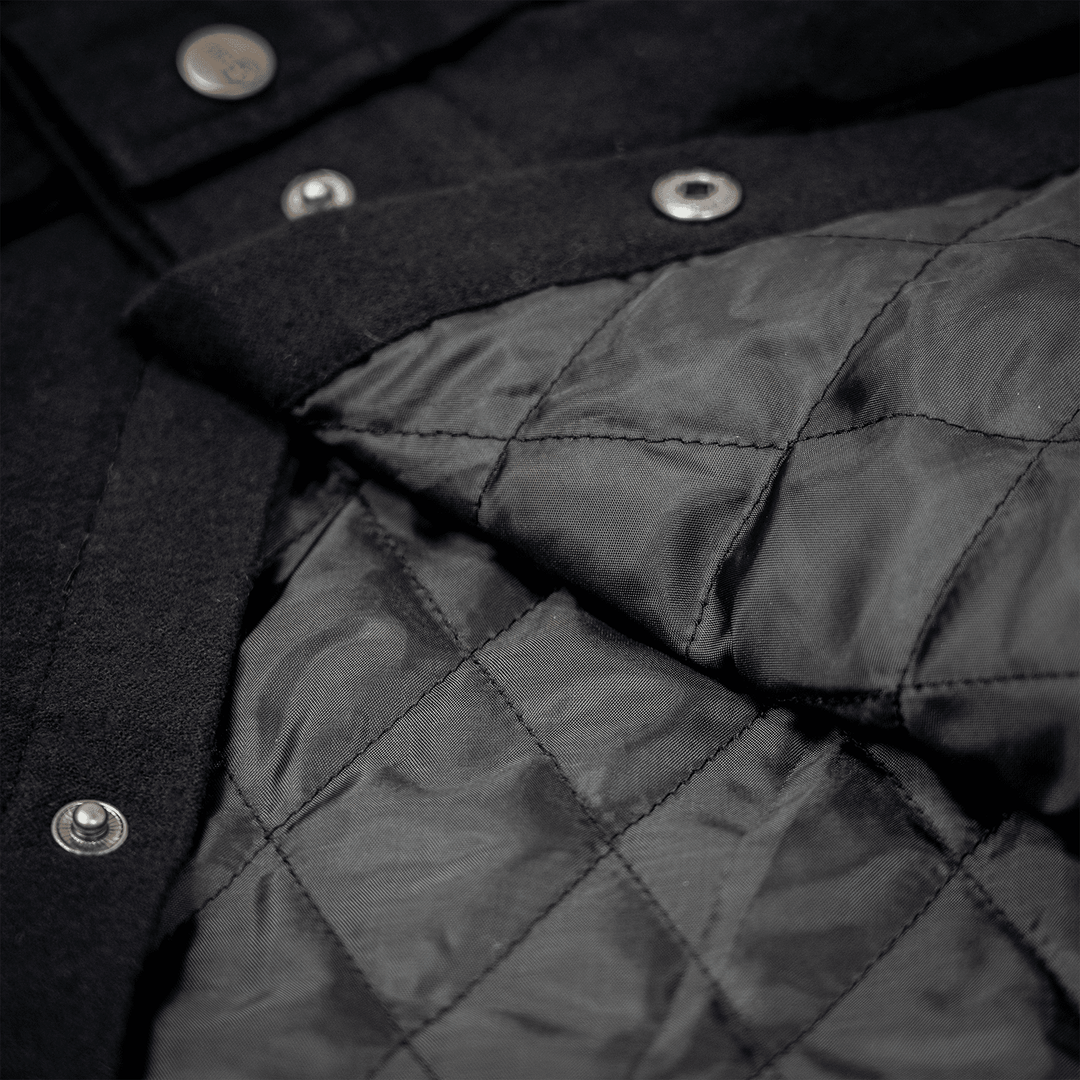 Handup Quilted Shacket - Black on Black