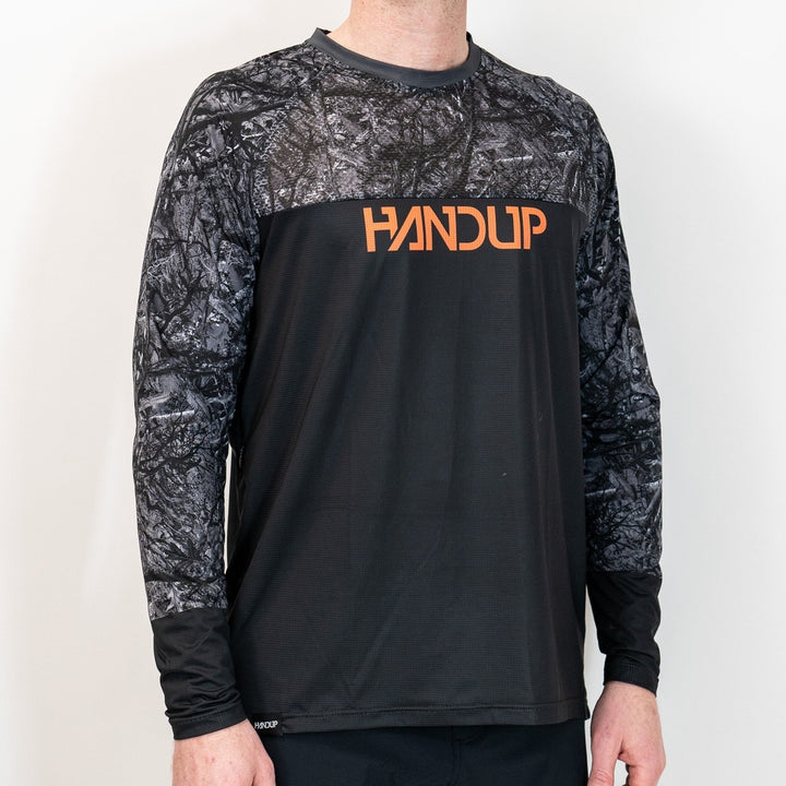 Handup Long Sleeve VenTop Jersey - Grey Timber Camo