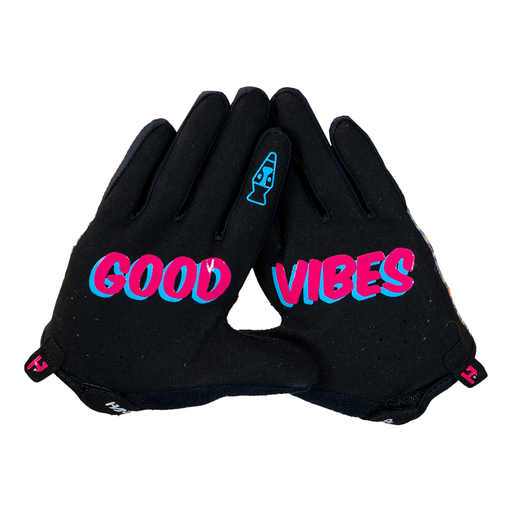 Youth Gloves - Reverse Tie Dye with Unique Design