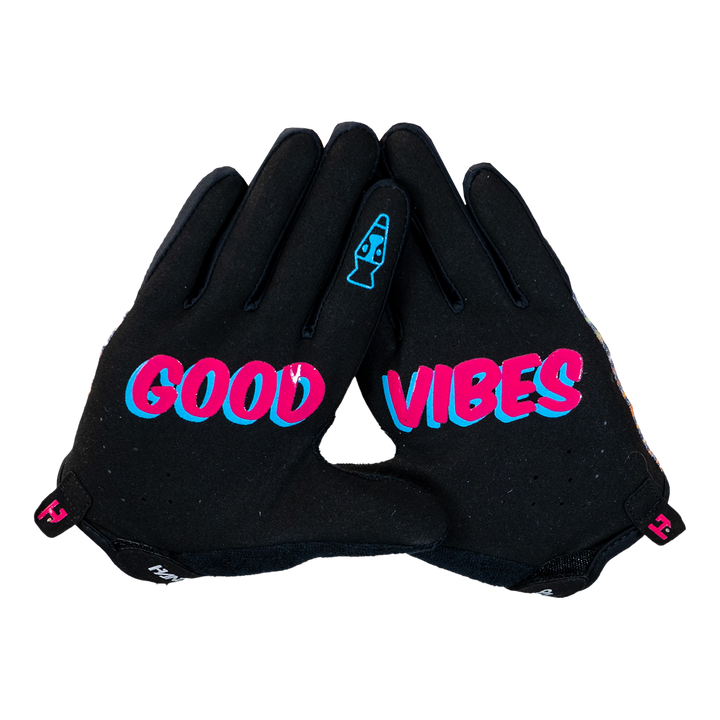 Youth Gloves - Reverse Tie Dye with Unique Design