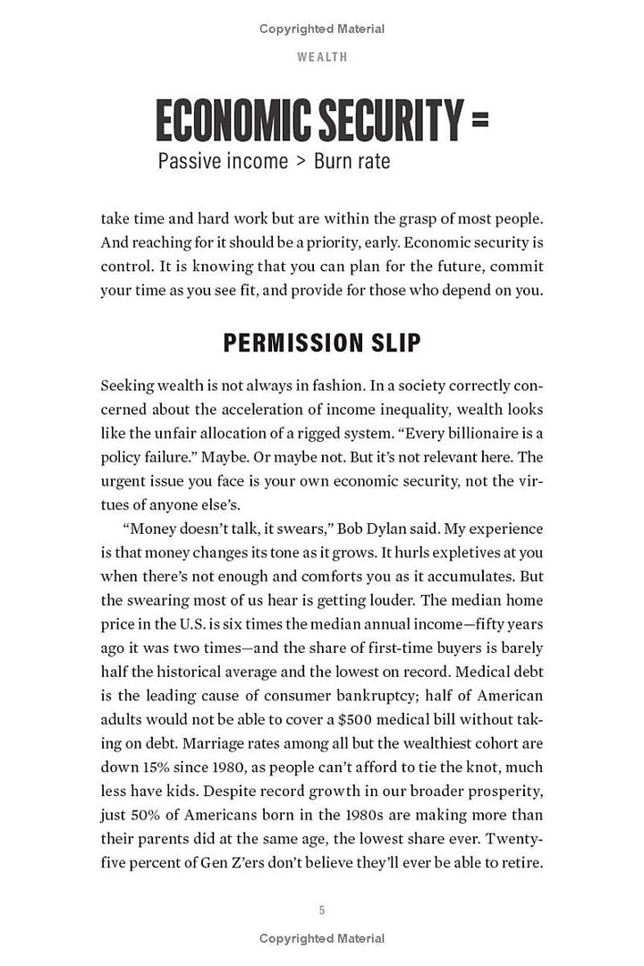 The Algebra of Wealth: A Simple Formula for Financial Security Spiral Bound