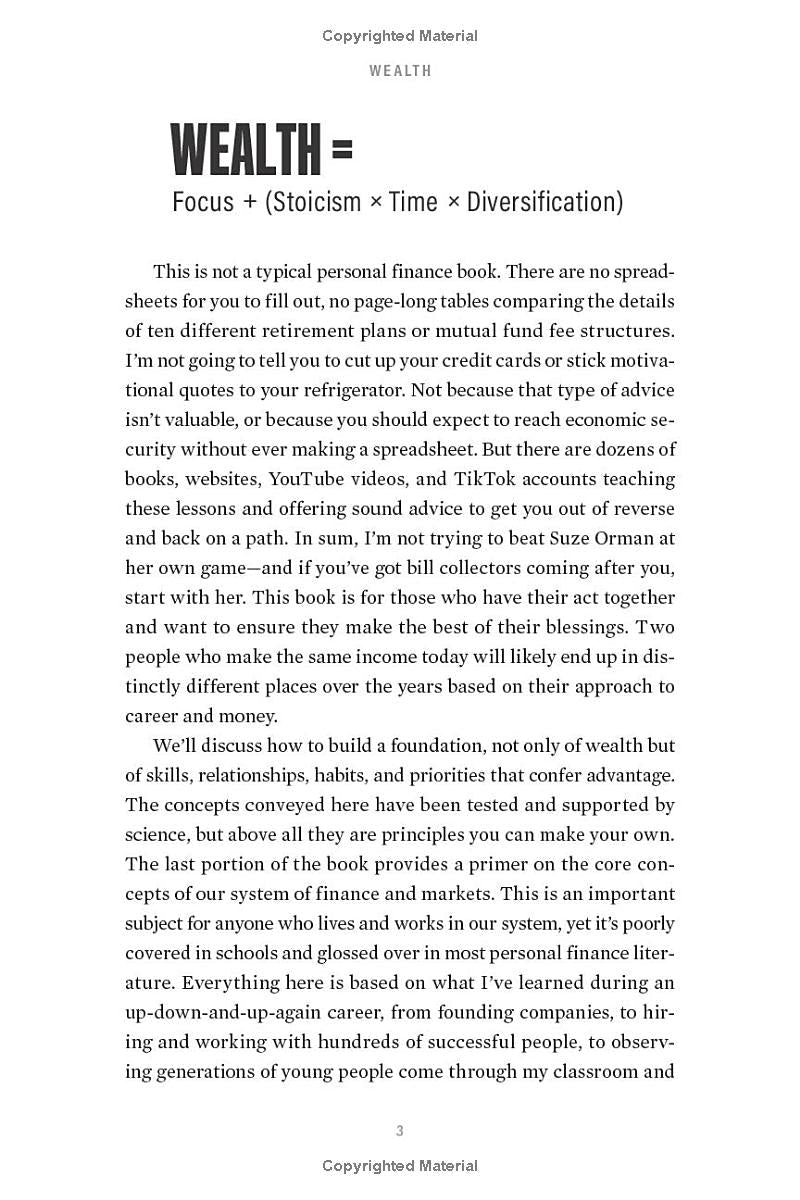 The Algebra of Wealth: A Simple Formula for Financial Security Spiral Bound