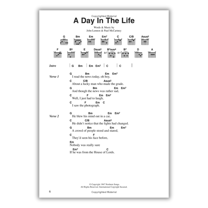 The Beatles Complete Chord Songbook Spiral Bound