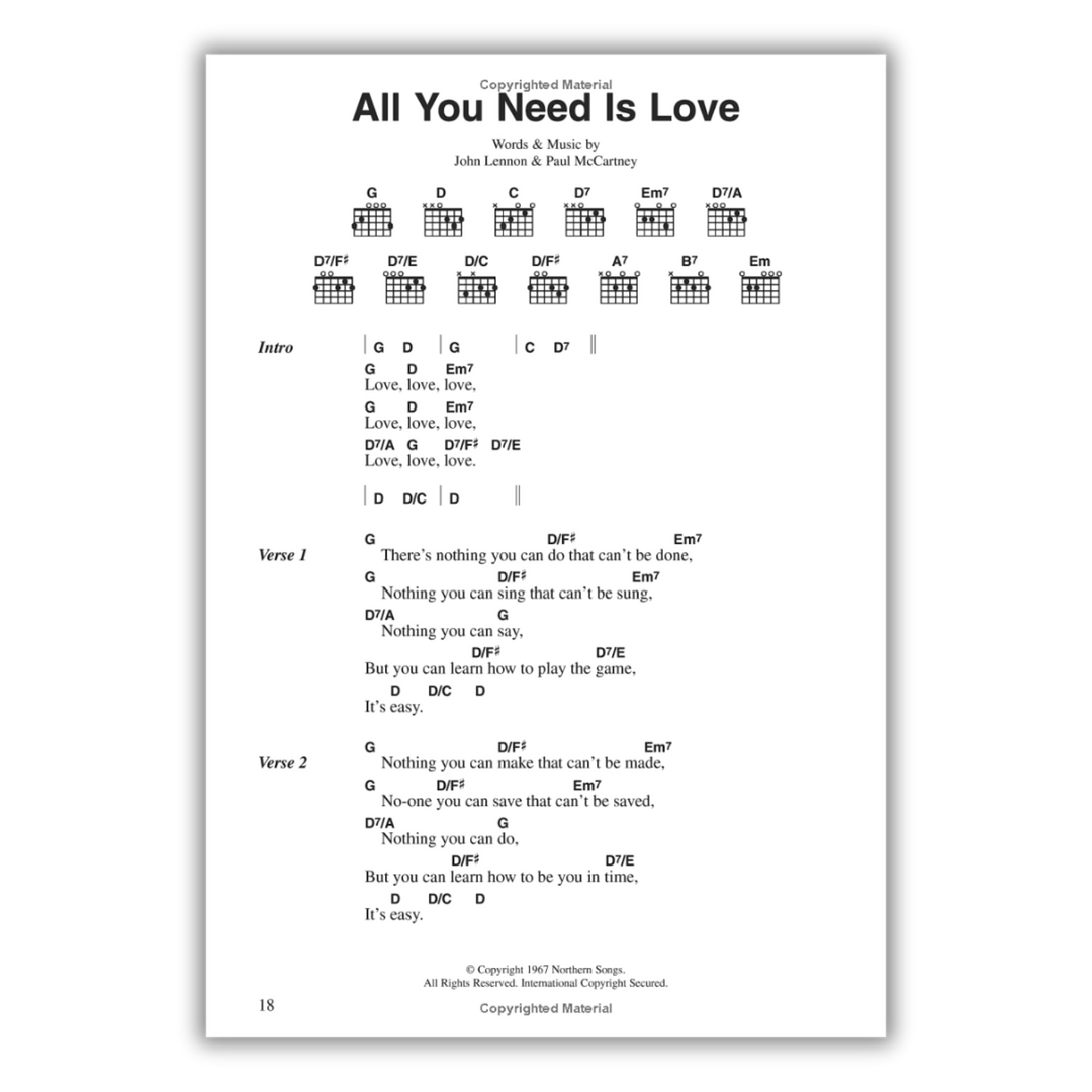 The Beatles Complete Chord Songbook Spiral Bound