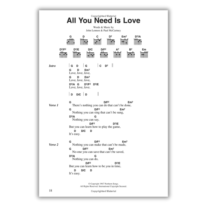 The Beatles Complete Chord Songbook Spiral Bound