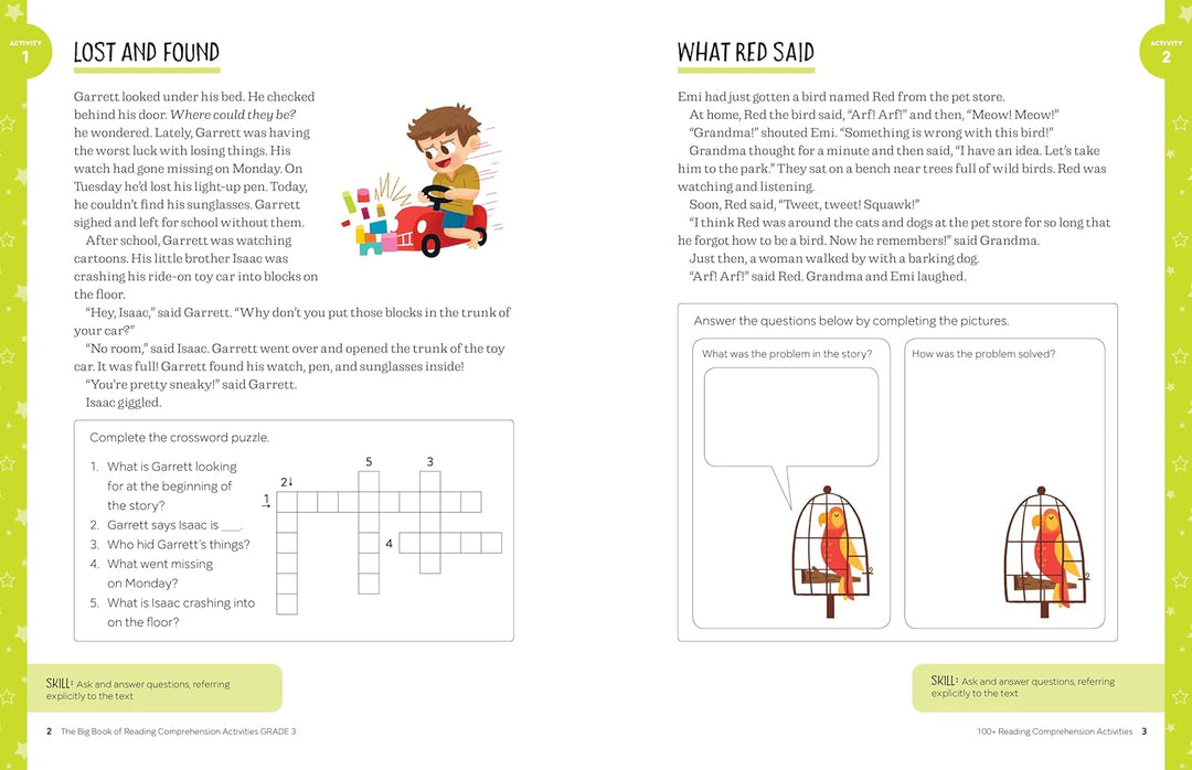 The Big Book of Reading Comprehension Activities, Grade 3: 100+ Activities for After-School and Summer Reading Fun Spiral Bound