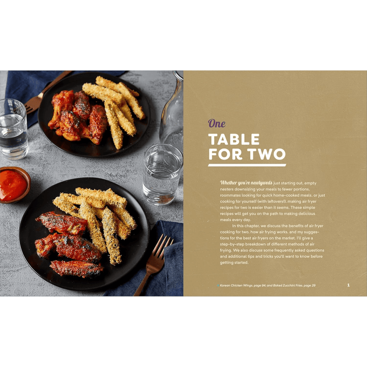 The Essential Air Fryer Cookbook for Two: Perfectly Portioned Recipes for Healthier Fried Favorites Spiral Bound