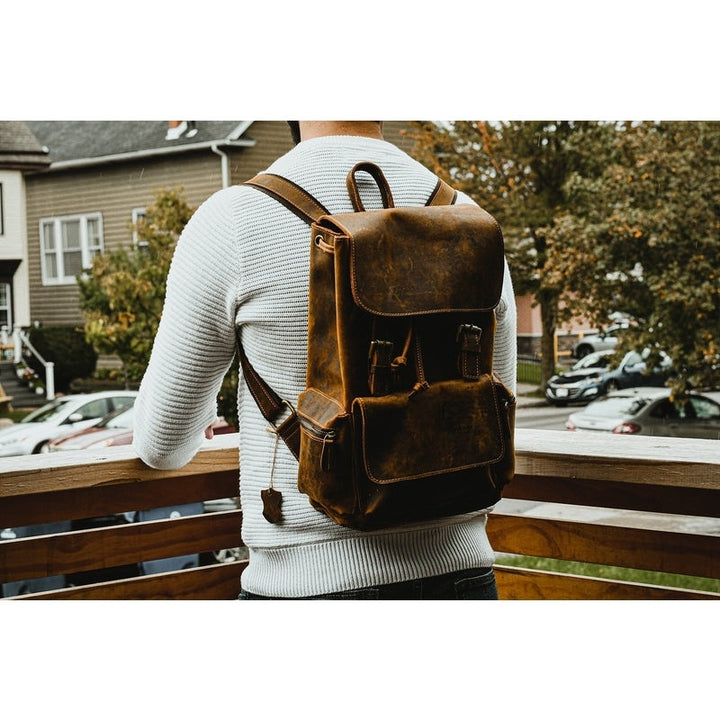 The Hagen Backpack | Vintage Leather Backpack