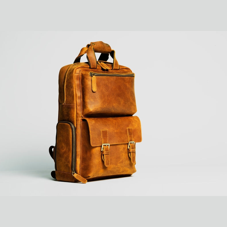 The MANN Bag | Large Capacity Leather Camera Backpack