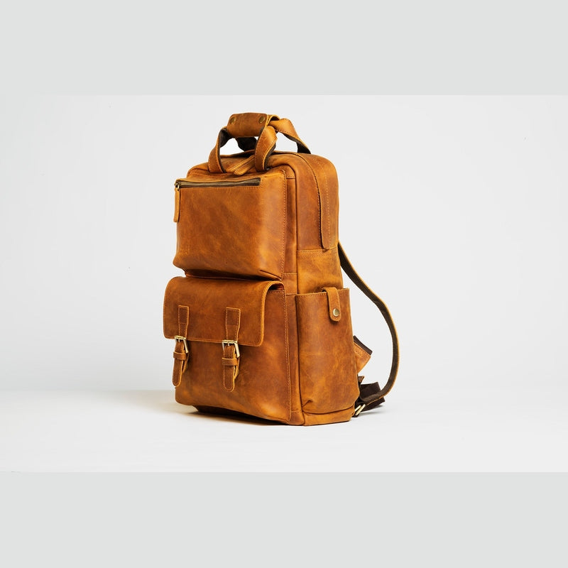 The MANN Bag | Large Capacity Leather Camera Backpack