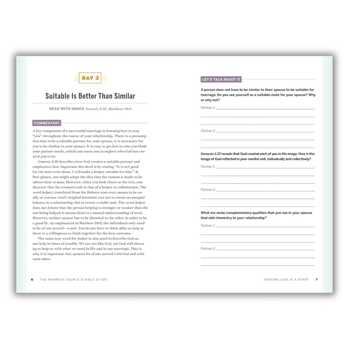 The Married Couple's Bible Study: 12 Weeks of Readings and Reflections to Strengthen Your Marriage Spiral Bound