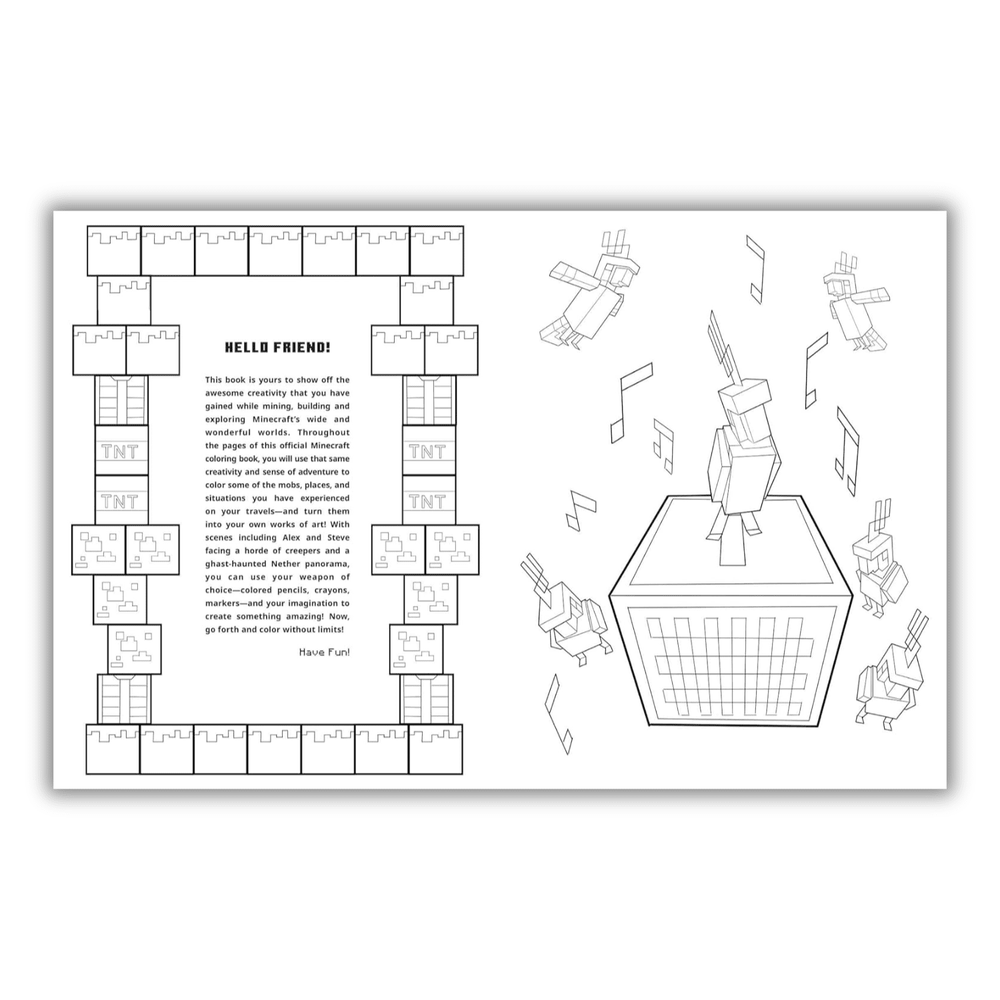 The Official Minecraft Coloring Adventures Book: Create, Explore, Color!: For Young Artists and Kids 5-10 Gaming Spiral Bound