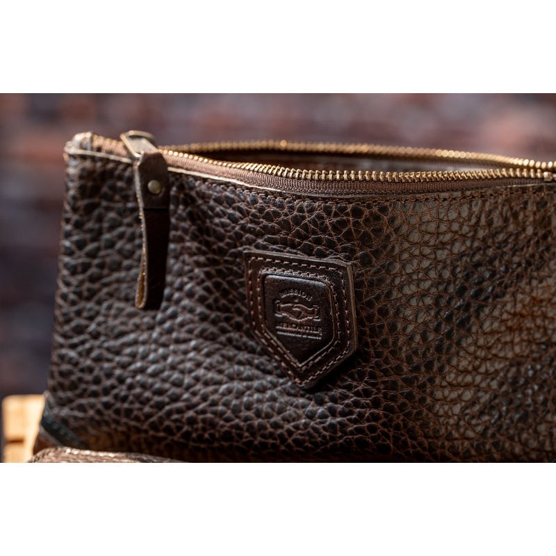 Theodore Leather Zippered Pouch