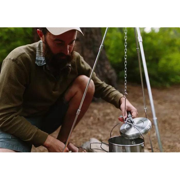 TRAPSKI Solo Stove Pot 900/1800/4000 Stainless Steel Companion Pots | Lightweight Aluminum Pot Holding Tripod | Great Portable Cookware for Backpacking, Camping & Survival Adventures | Deisgned for use with Lite/Titan/Campfire Solo Stoves