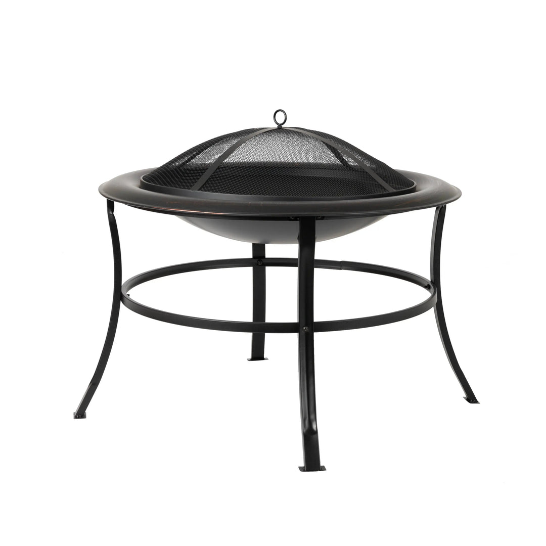 Tokia 30" Round Fire Pit for Outdoor Gatherings