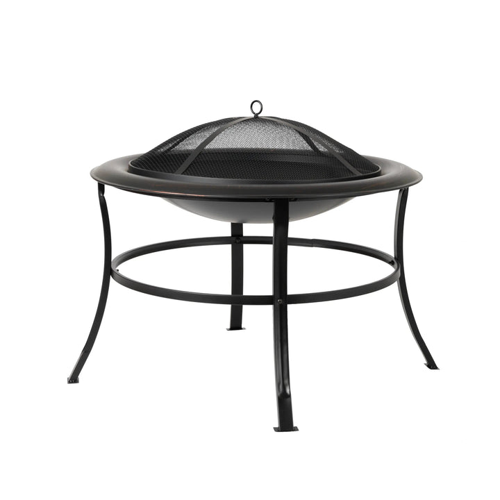 Tokia 30" Round Fire Pit for Outdoor Gatherings