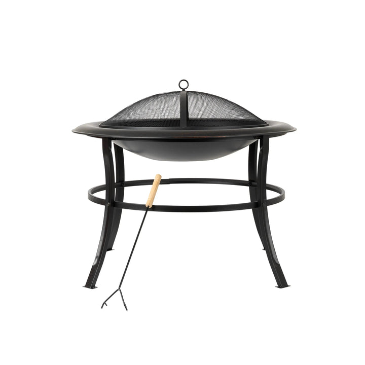 Tokia 30" Round Fire Pit for Outdoor Gatherings