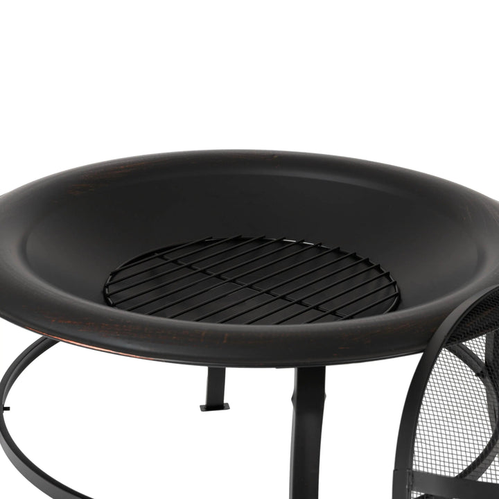 Tokia 30" Round Fire Pit for Outdoor Gatherings