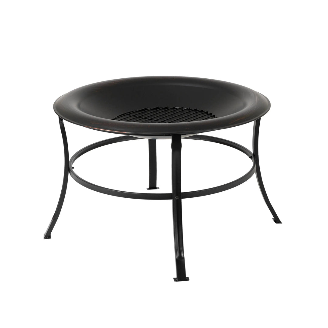 Tokia 30" Round Fire Pit for Outdoor Gatherings